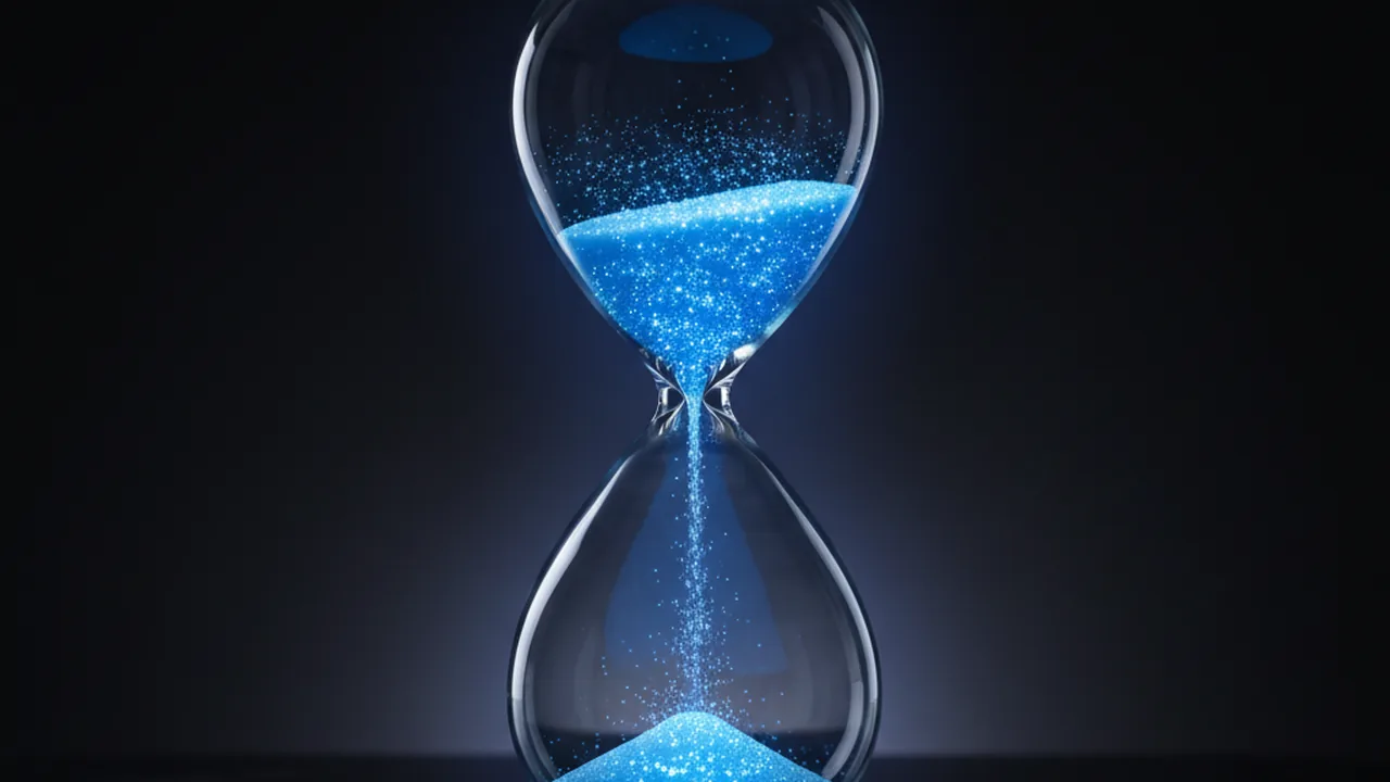 An hourglass — a metaphor for biological time