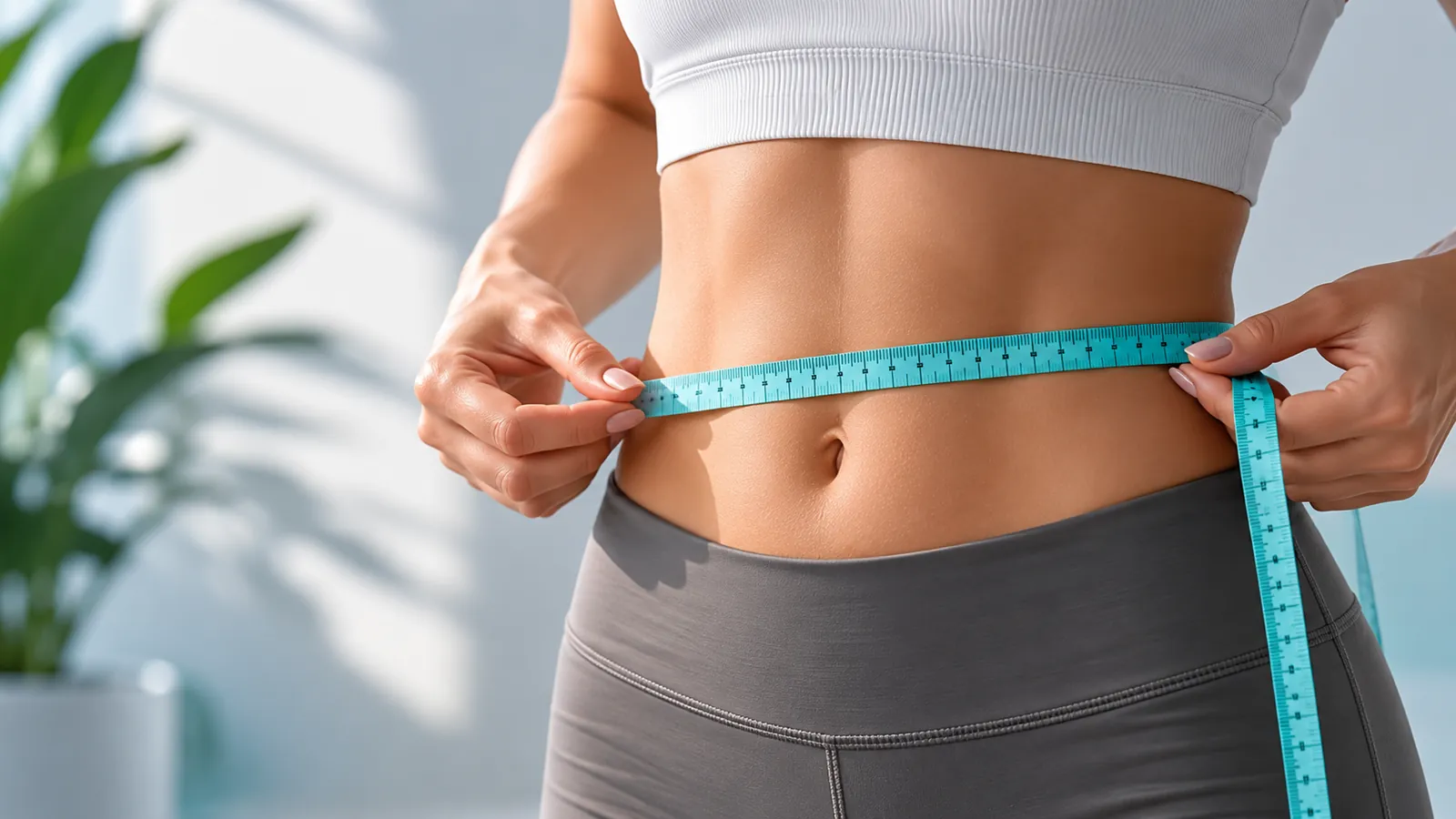 Measuring waist circumference with a tape measure