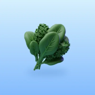 Spinach, kale