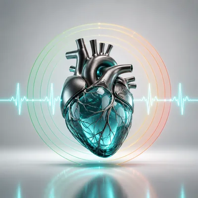 A heart with an ECG trace and heart rate zones — physical form age from VO₂max