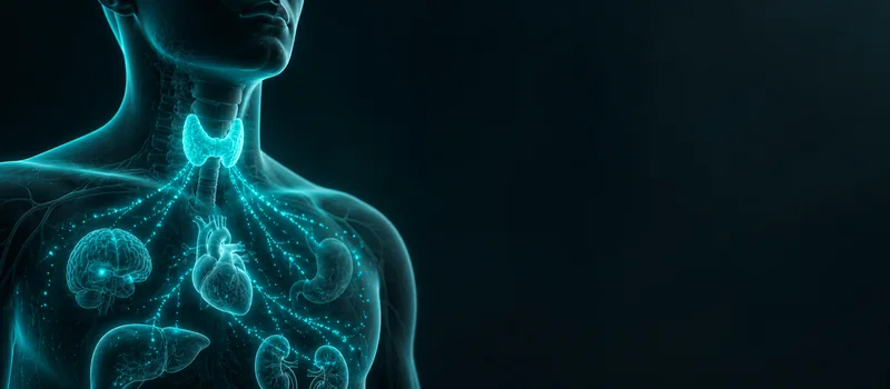 Anatomy of the thyroid gland at the front of the neck, governing metabolism