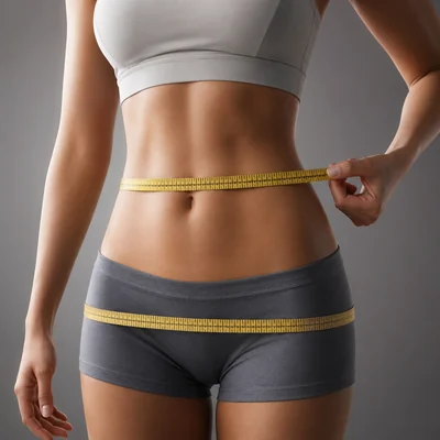 Measuring waist and hip circumference with a tape measure — calculating the WHR